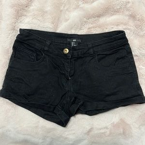 Black denim H&M shorts